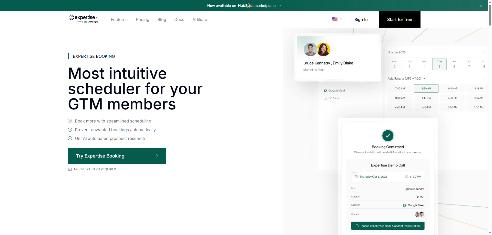 Expertise Booking — My AI Calendar for Effortless Meeting Scheduling & Team Collaboration