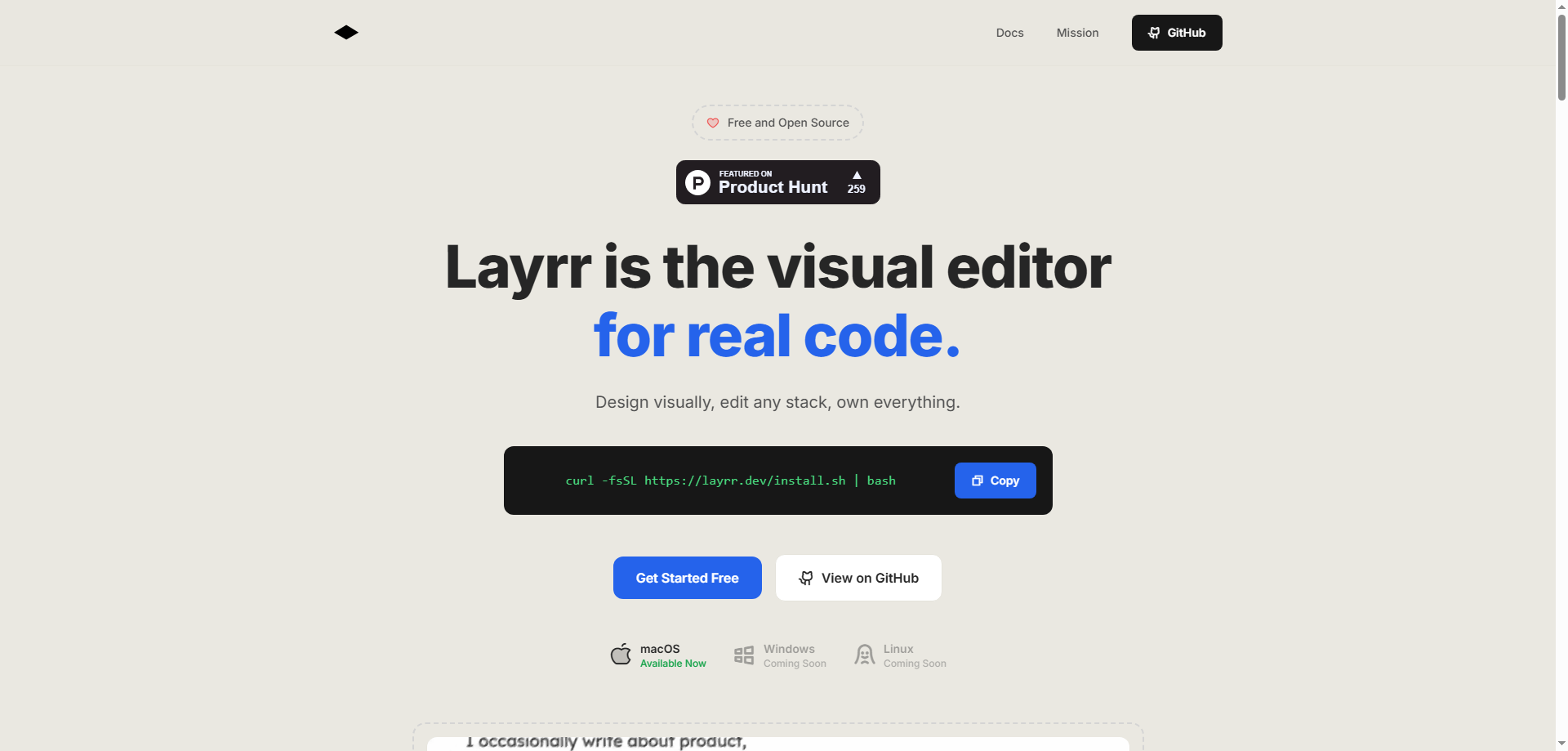 Layrr: The Visual Code Editor That Turns Design into Real, Editable Code