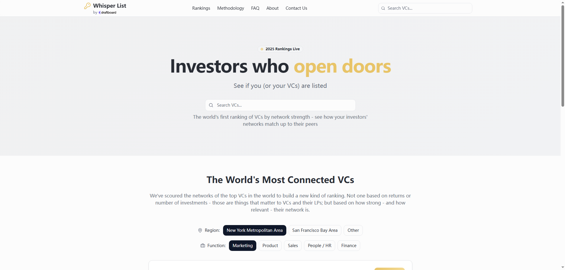 Whisper List — My VC Network Power Map for Smarter Fundraising & Valuation Growth