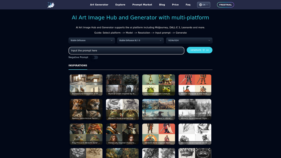 ArtiverseHub - AI Art Generator