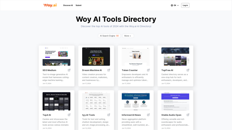 Woy AI Directory: List of the Best & Latest AI Tools in 2024