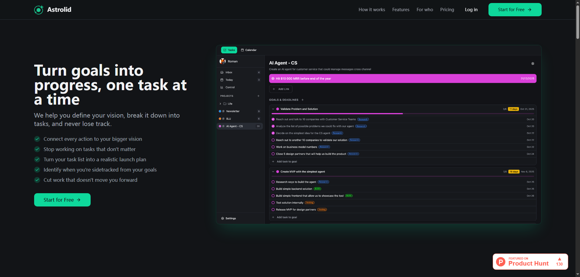 Astrolid: The Goal-Driven Project Tool That Turns Progress Into Pure Motivation