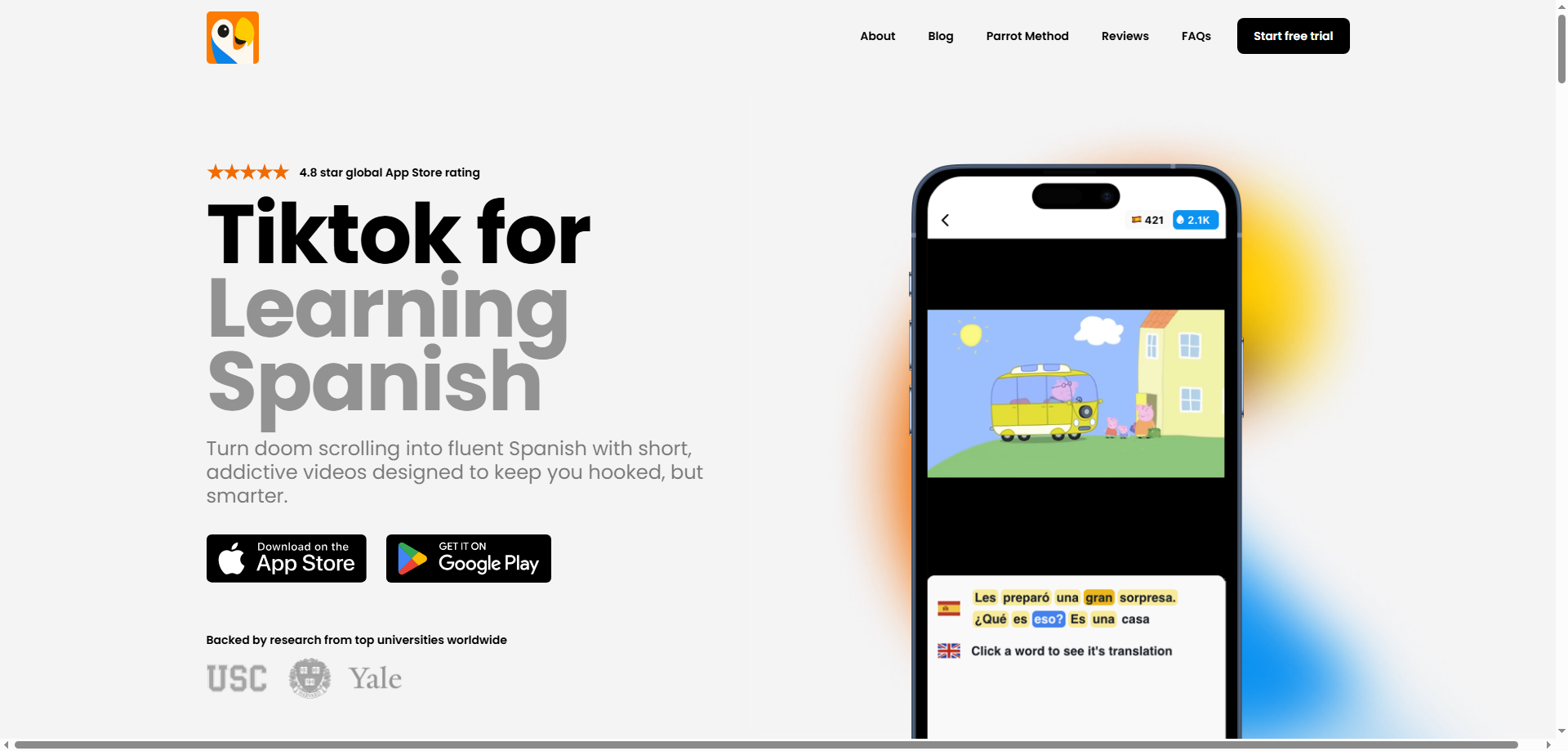Parrot: Learning Spanish Through My TikTok Addiction