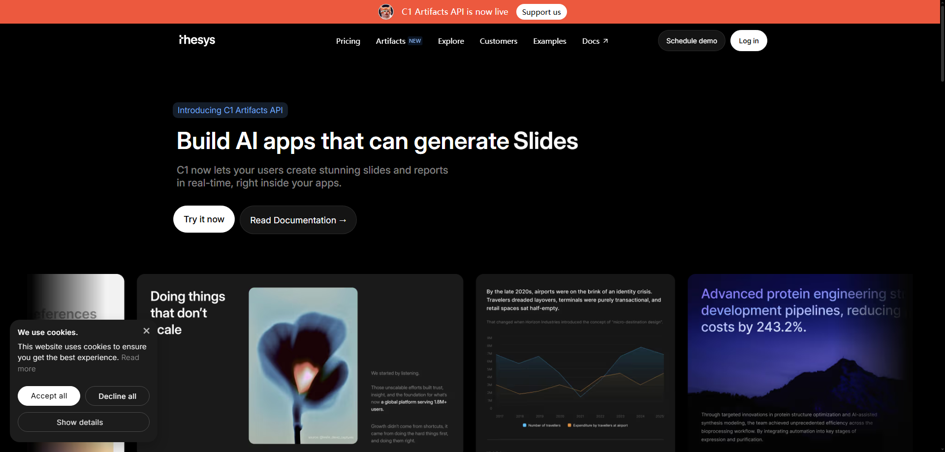 C1 Artifacts API: Empower Your AI Applications with Interactive Brand-Aligned Slides and Reports