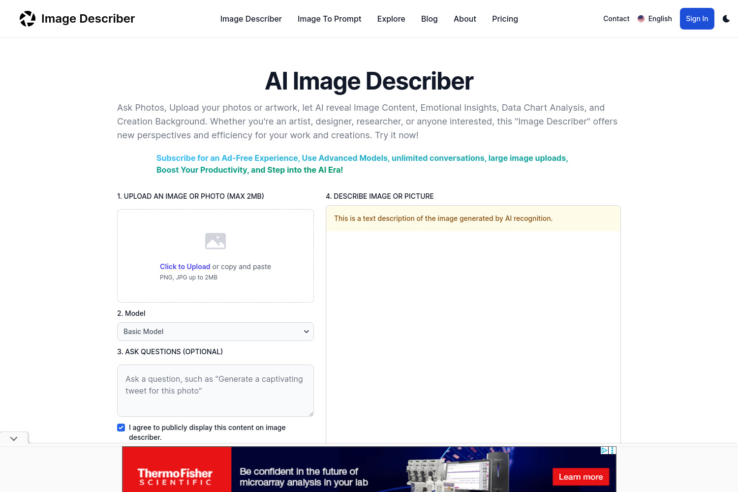 Image Describer: AI-Powered Tool for Accurate and Engaging Descriptions