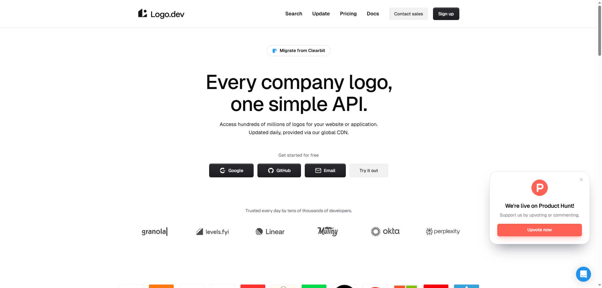 Logo.dev: Instant, Reliable Logo Generation for Your Brand