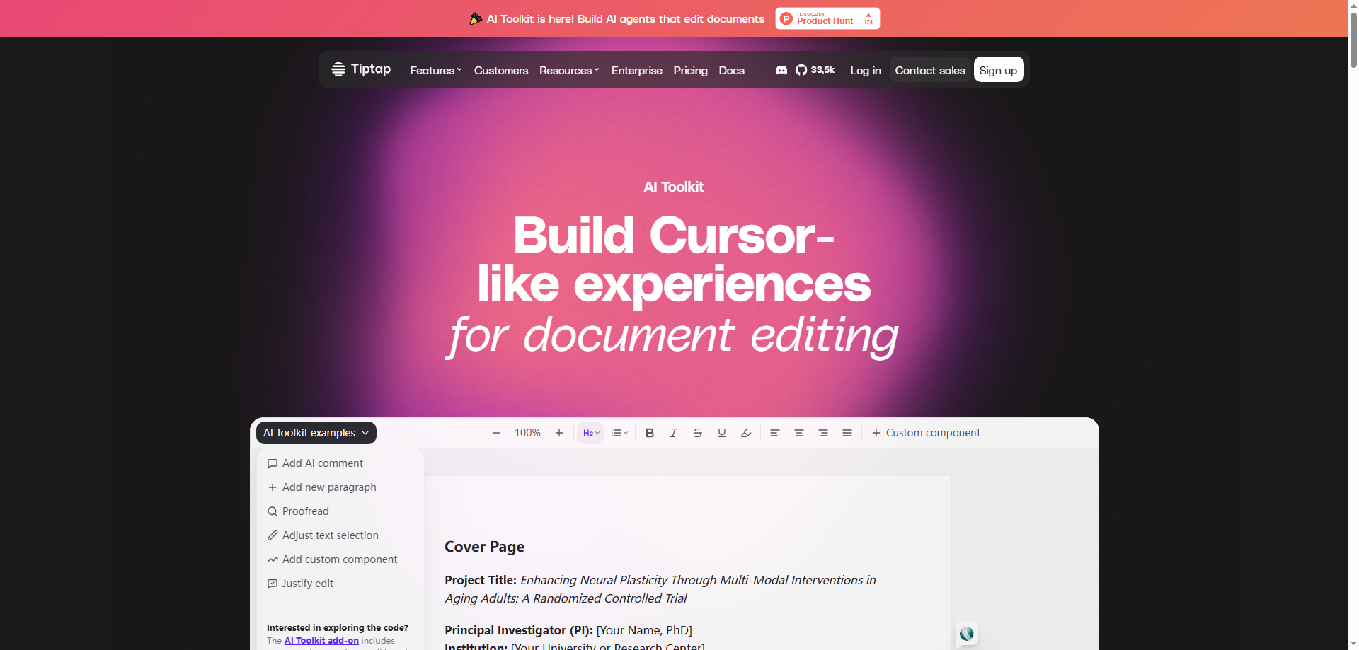 AI Toolkit by Tiptap: The Editor That Thinks With You