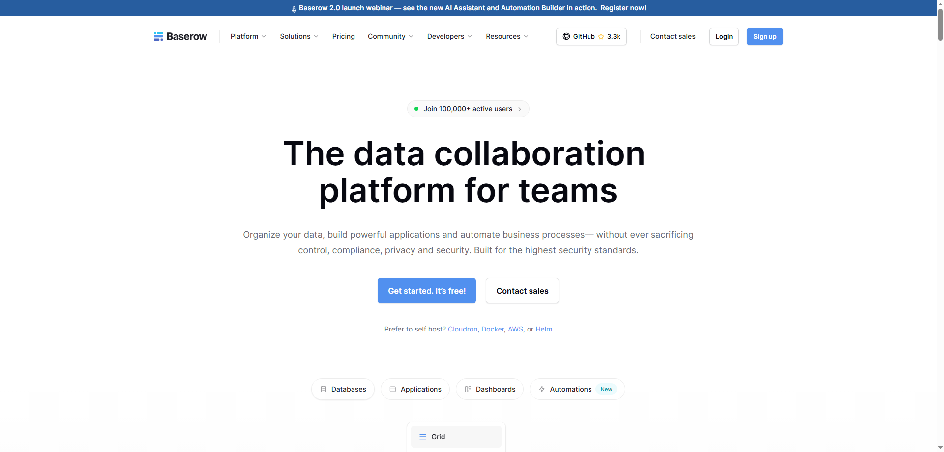 Baserow 2.0: The AI-Powered No-Code Platform Reinventing Databases, Automation, and App Building