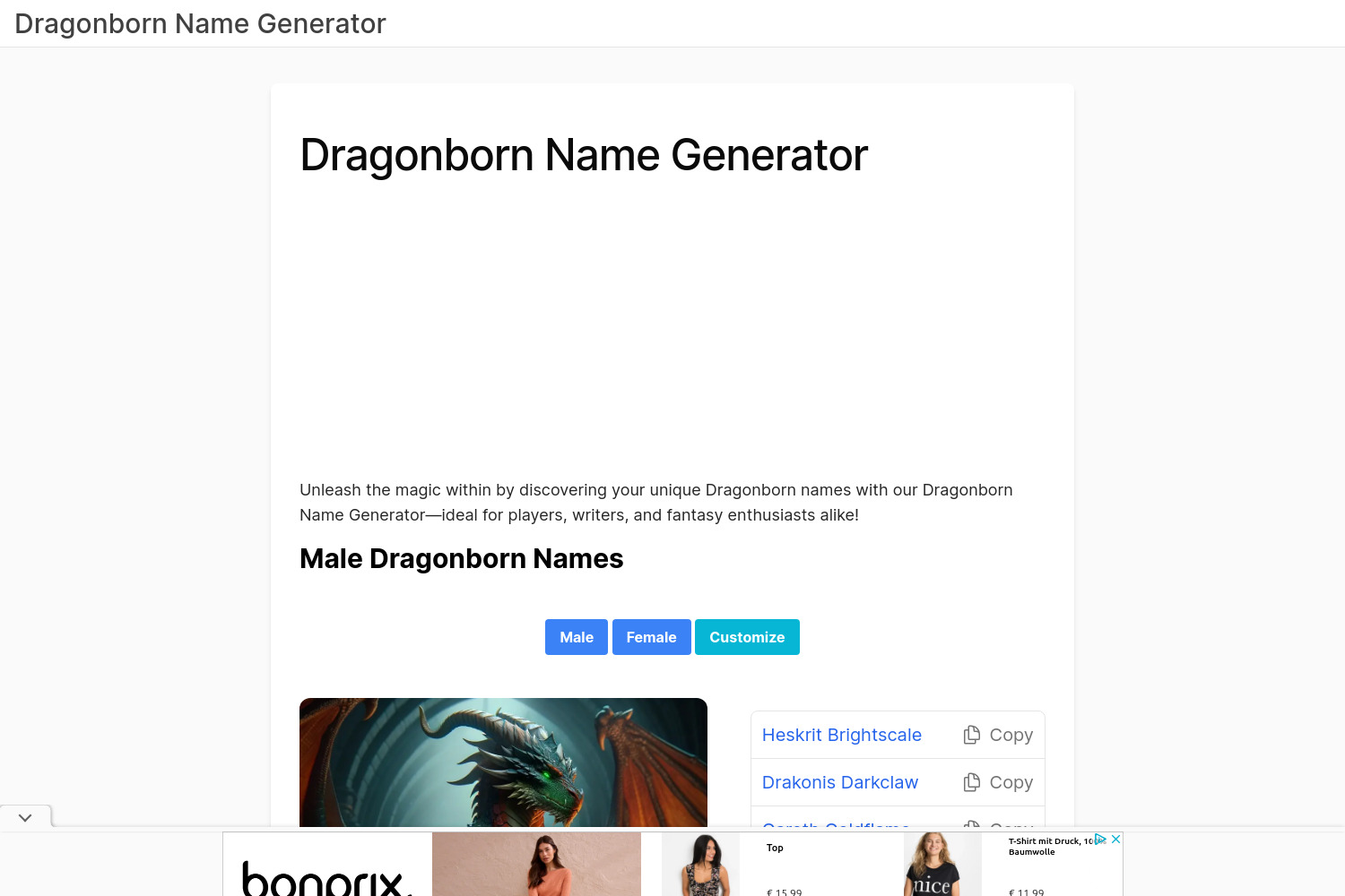 The Dragonborn Name Generator: Create Unique Dragonborn Names