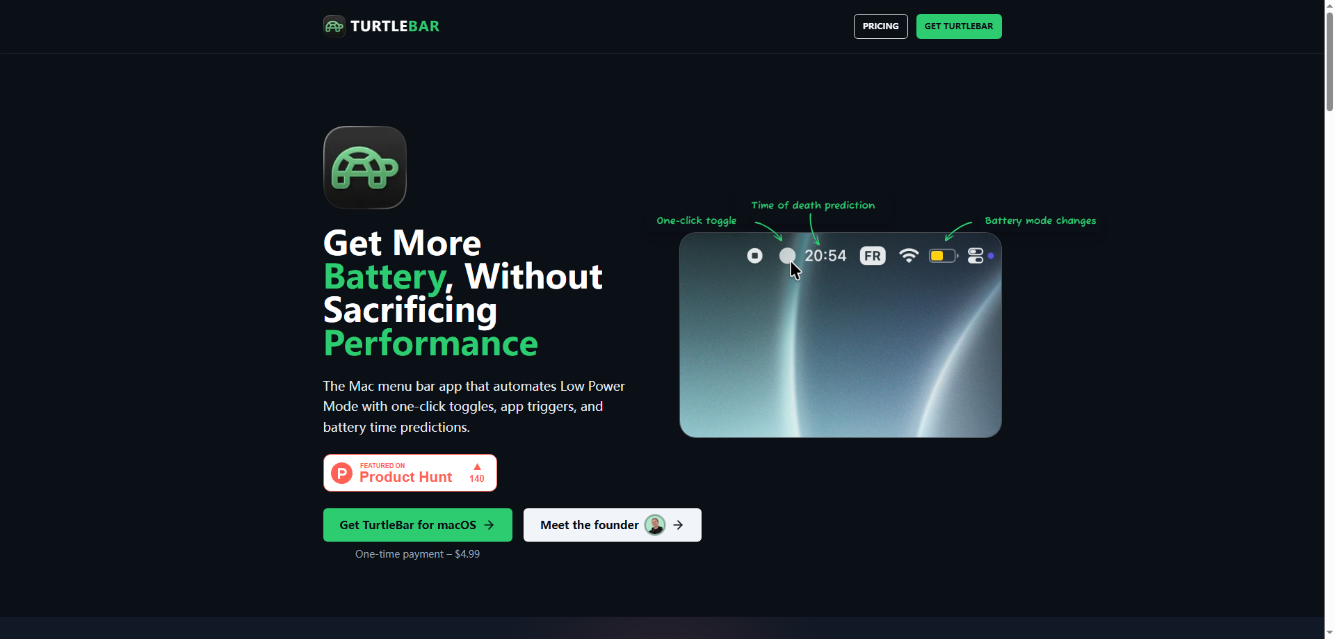 TurtleBar: The One-Click Mac Battery Saver That Finally Makes Sense