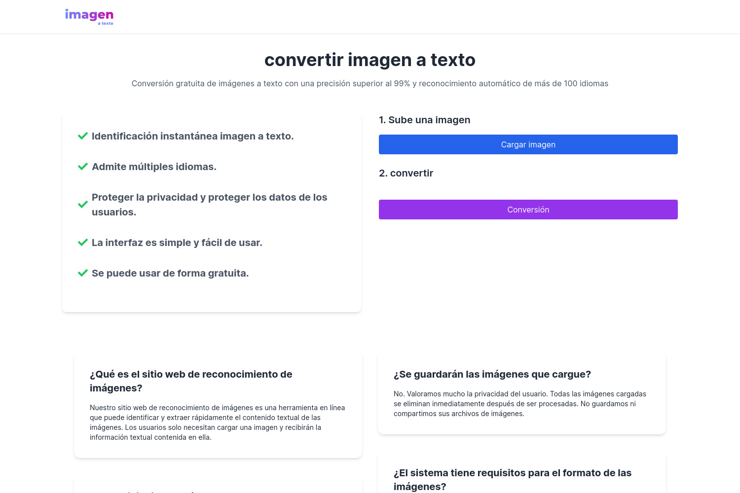 Imagen a Texto: Free Online Tool for Image to Text Conversion