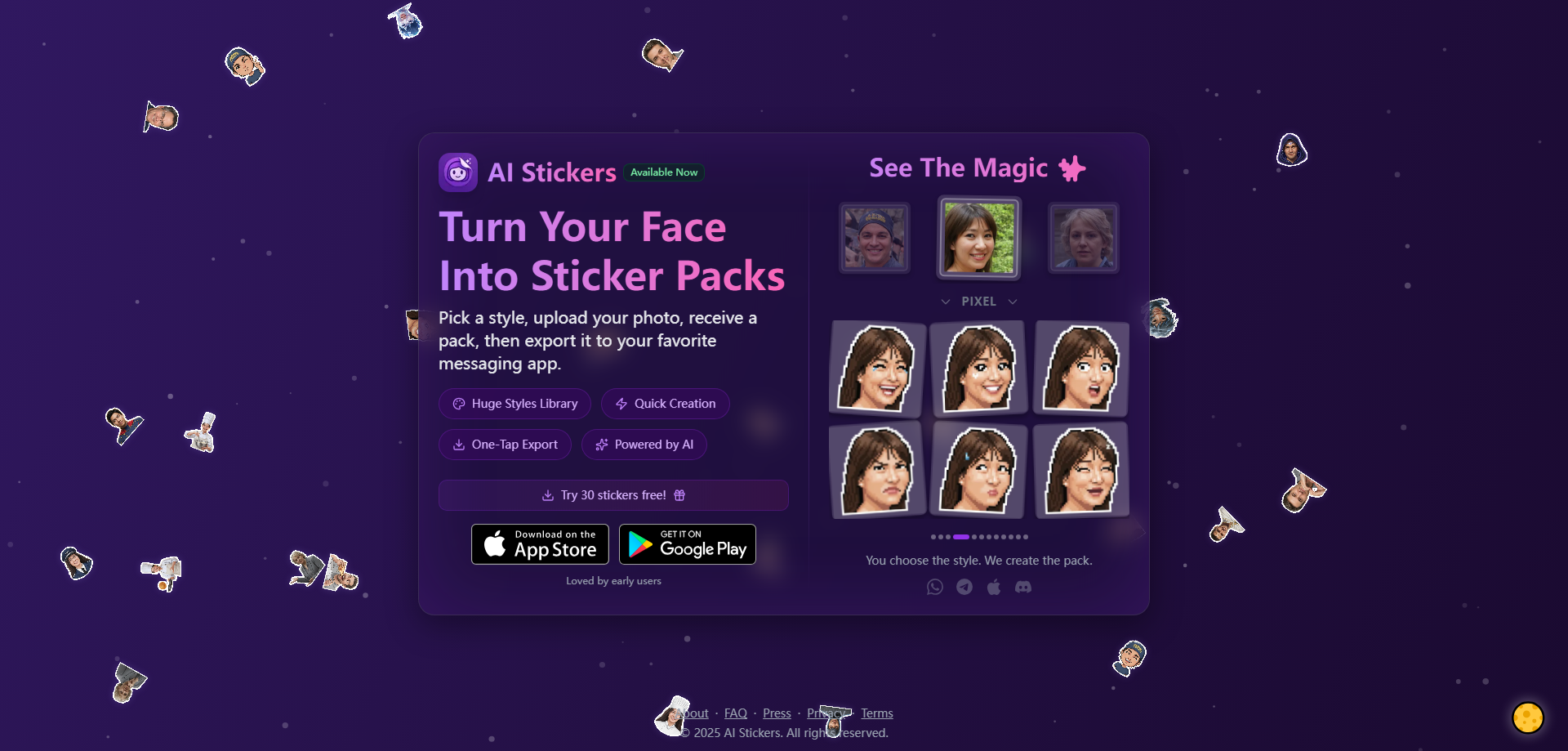 AI Stickers: Transform Your Face into Custom Sticker Packs AI Stickers: Transform Your Face into Custom Sticker Packs
