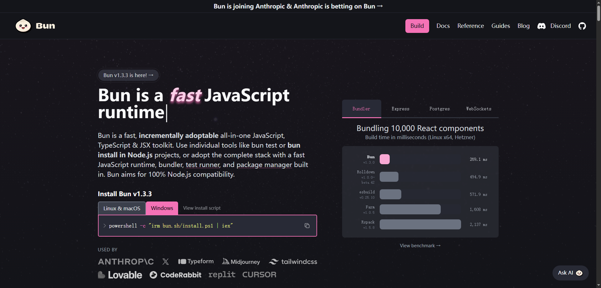 Bun: The Fast and Efficient Node.js Alternative for JavaScript and TypeScript Development