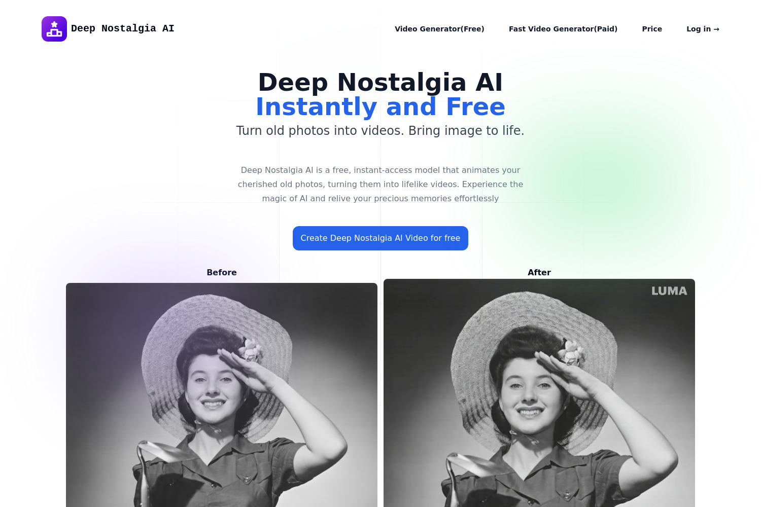 Deep Nostalgia AI: Animate Old Photos into Videos