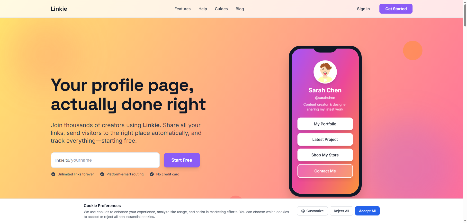 Linkie: The Smart Link-in-Bio Platform That Puts Your Content First Linkie: The Smart Link-in-Bio Platform That Puts Your Content First