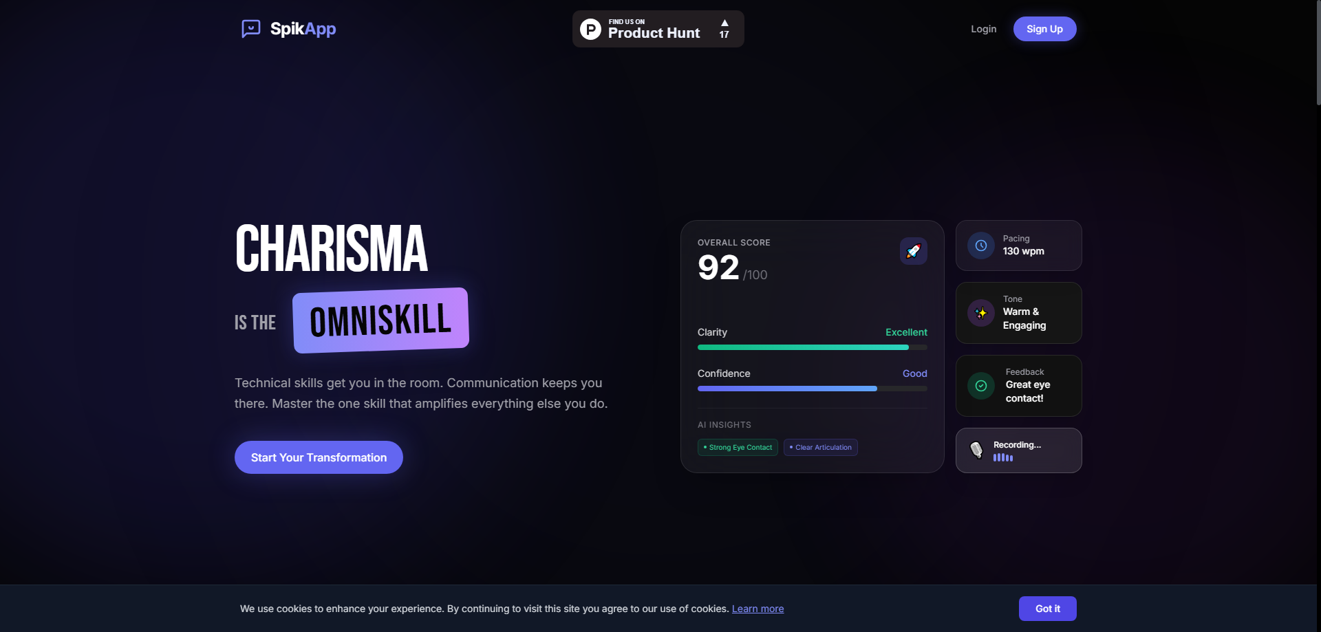 SpikApp: Your Personal AI Coach for Public Speaking SpikApp: Your Personal AI Coach for Public Speaking