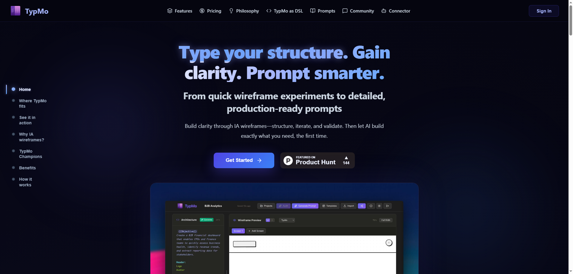 TypMo: Effortlessly Transform Ideas into UI Wireframes and AI Prompts TypMo: Effortlessly Transform Ideas into UI Wireframes and AI Prompts