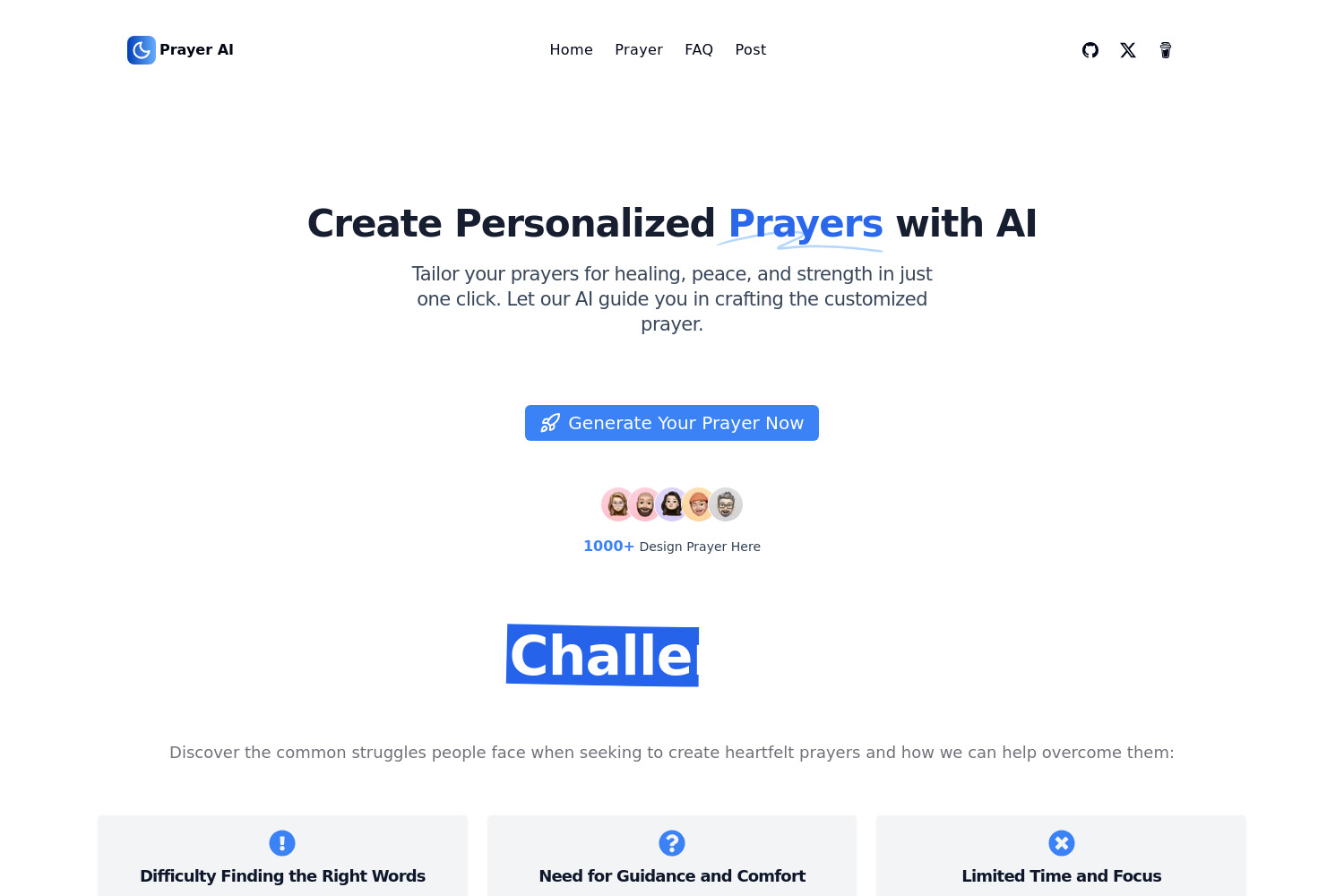 Prayer AI: Personalized Prayer Crafting Tool