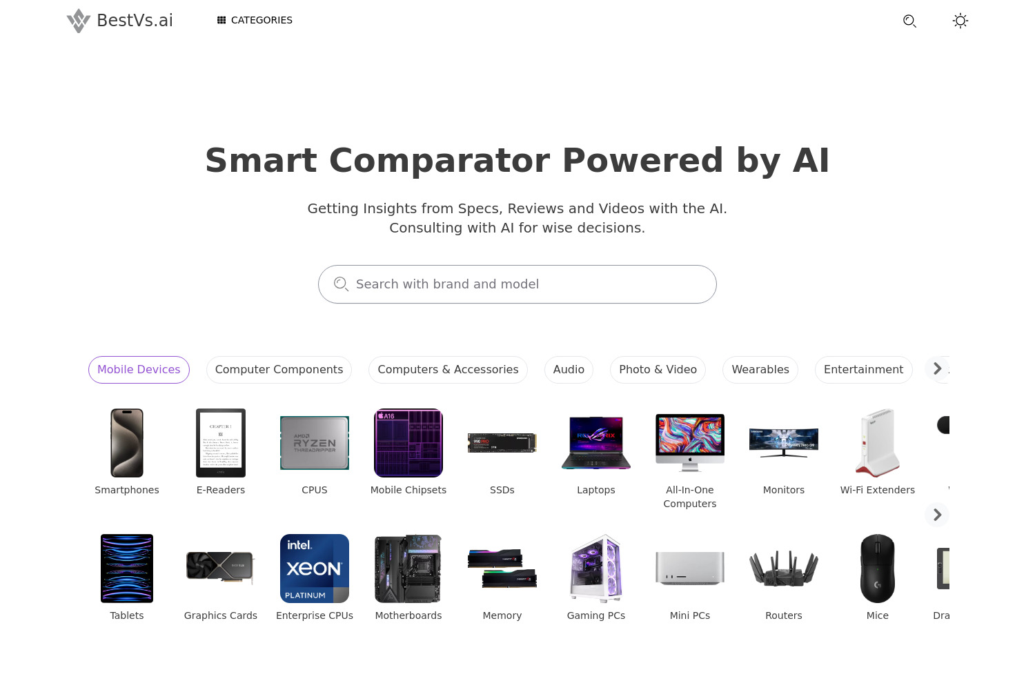 BestVs.ai: AI-Powered Platform for Expert Product Comparisons