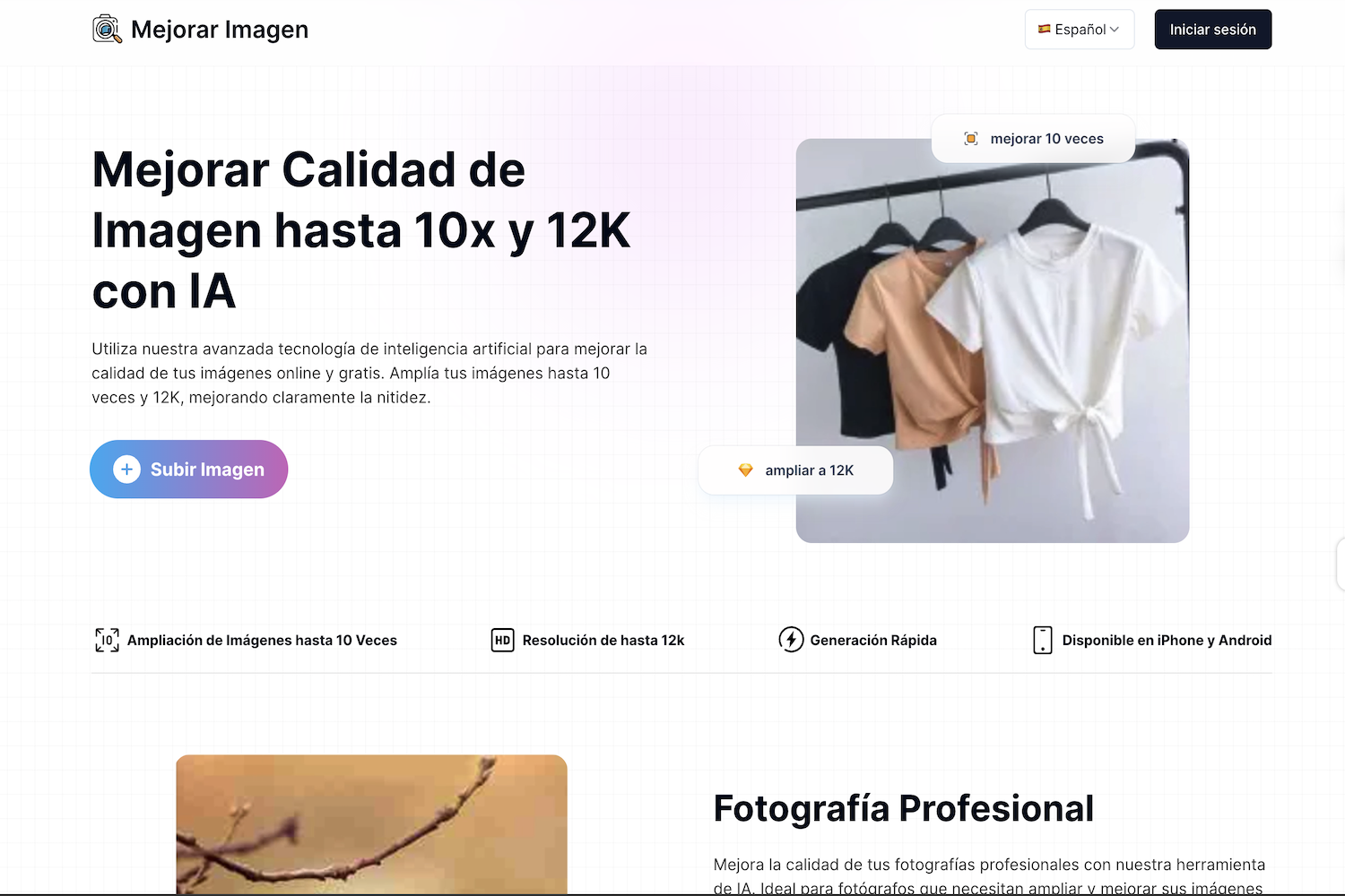 Mejorar Imagen: Enhance Your Images with AI up to 10x Quality