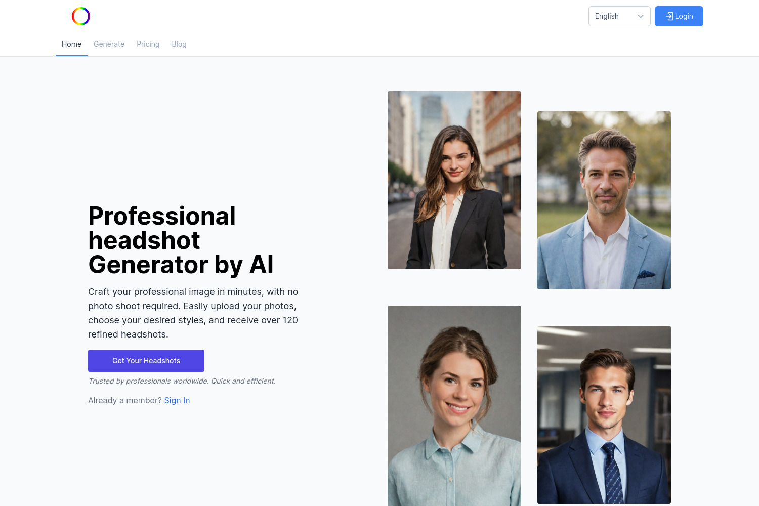 AI-Headshots.net: Seamless AI-Driven Professional Headshots