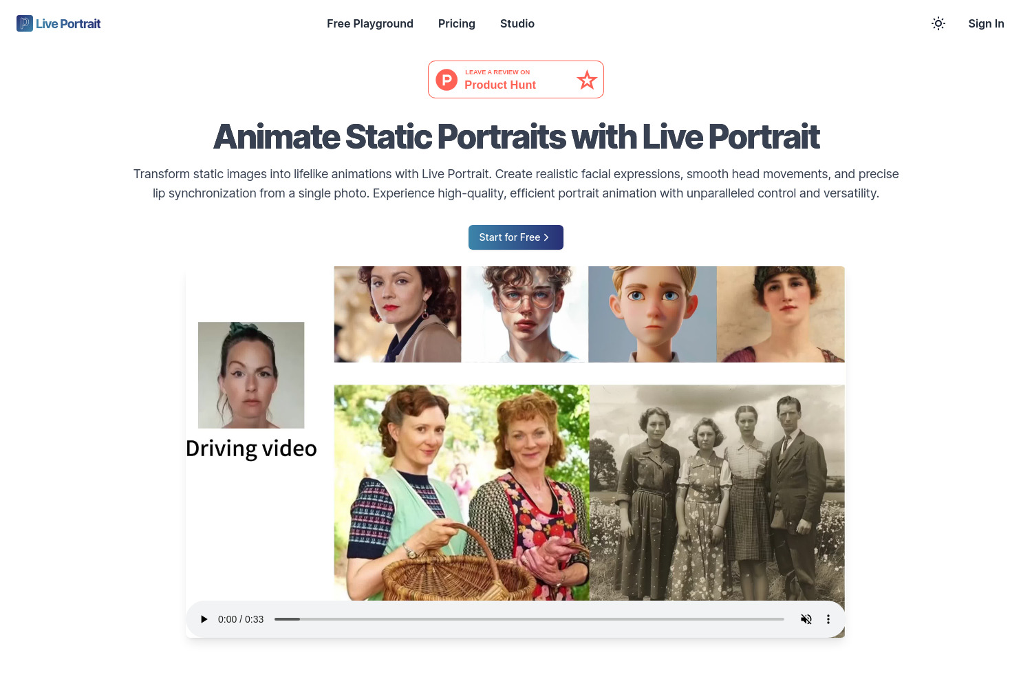 Live Portrait org: Transform Static Portraits into Dynamic Animations