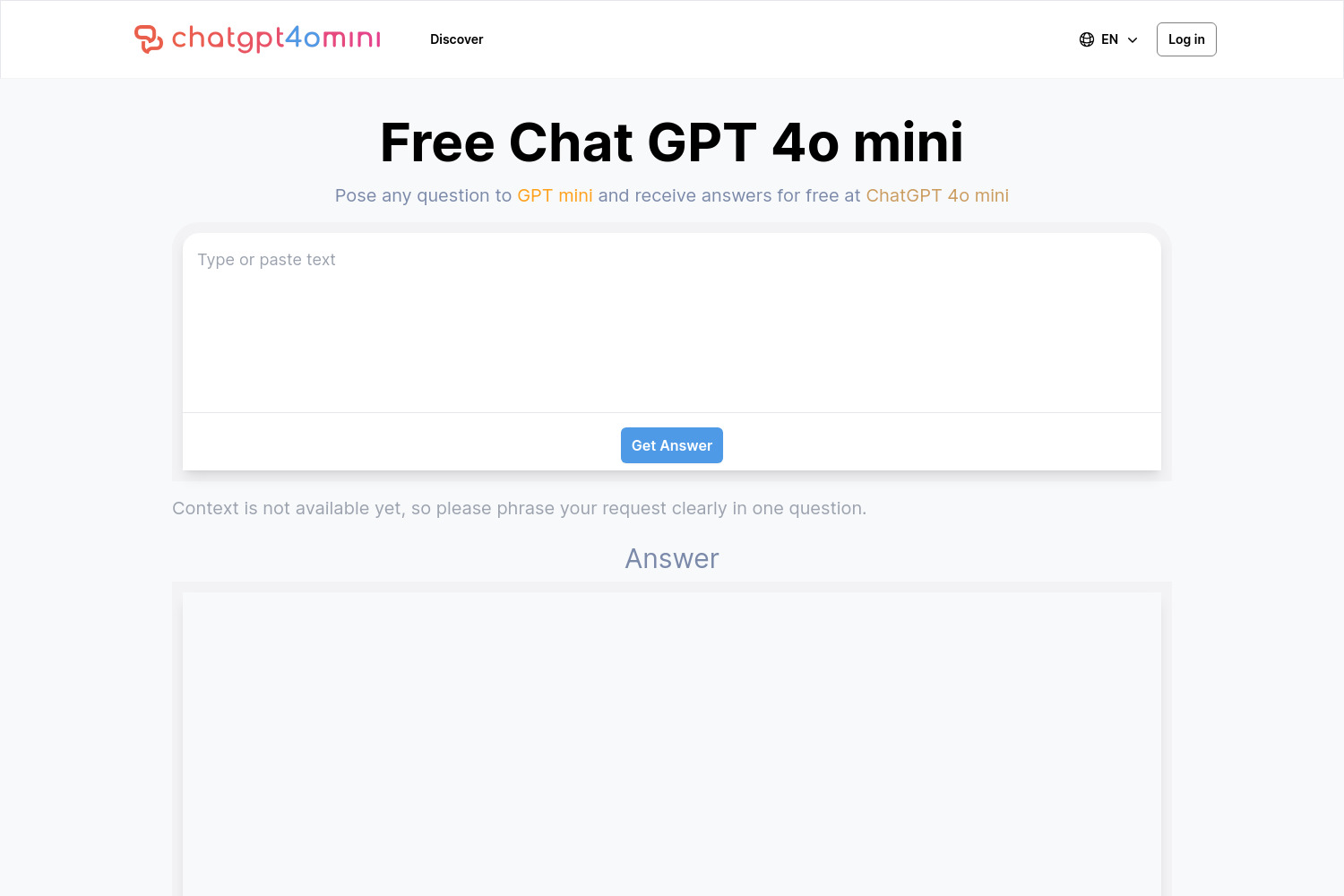 Chat GPT 4o Mini: Instant AI Answers with GPT Mini