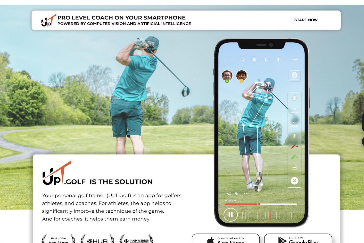 UpT AI: Your Personal Golf Trainer