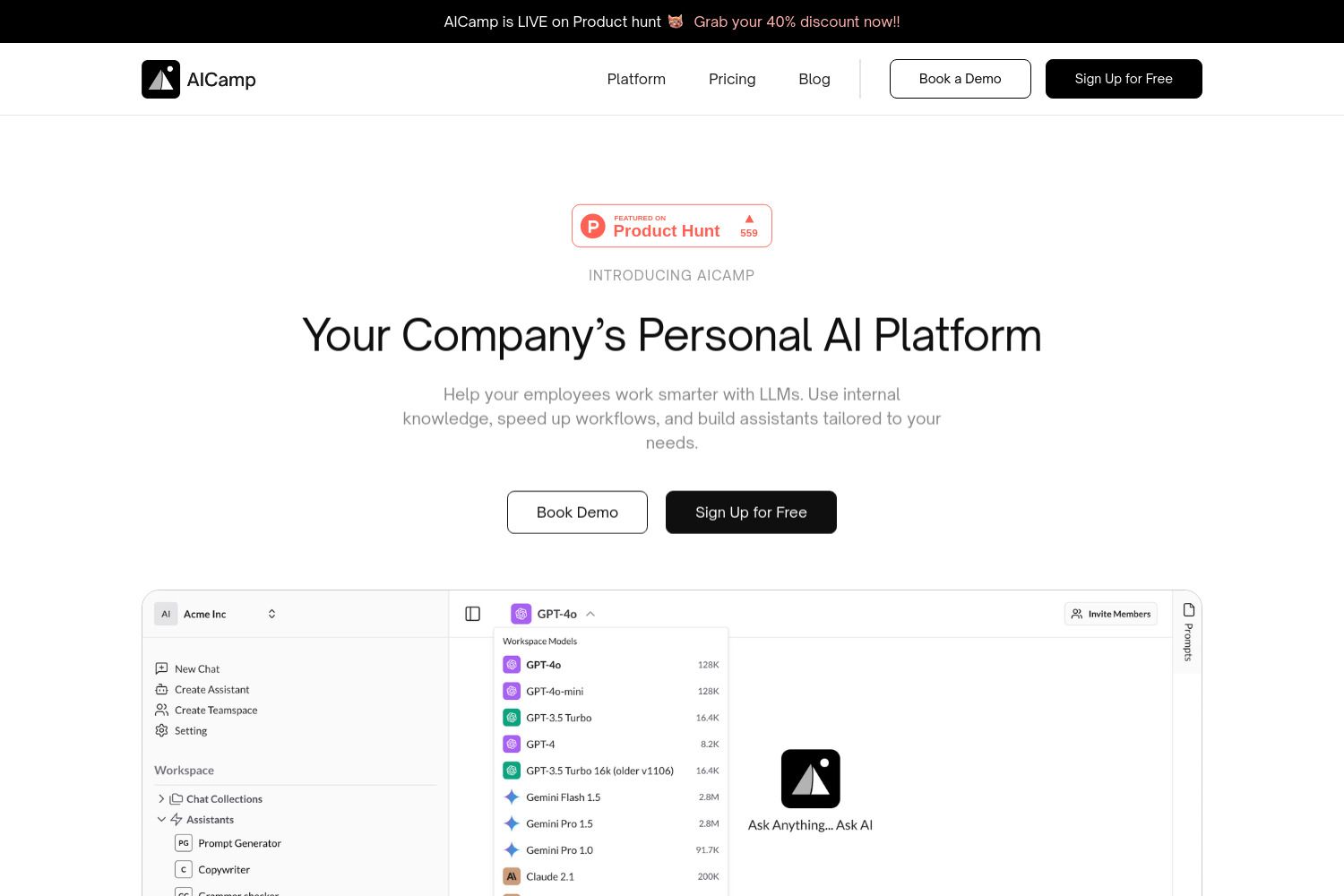 AICamp: Boost Team Productivity with a Collaborative AI Platform