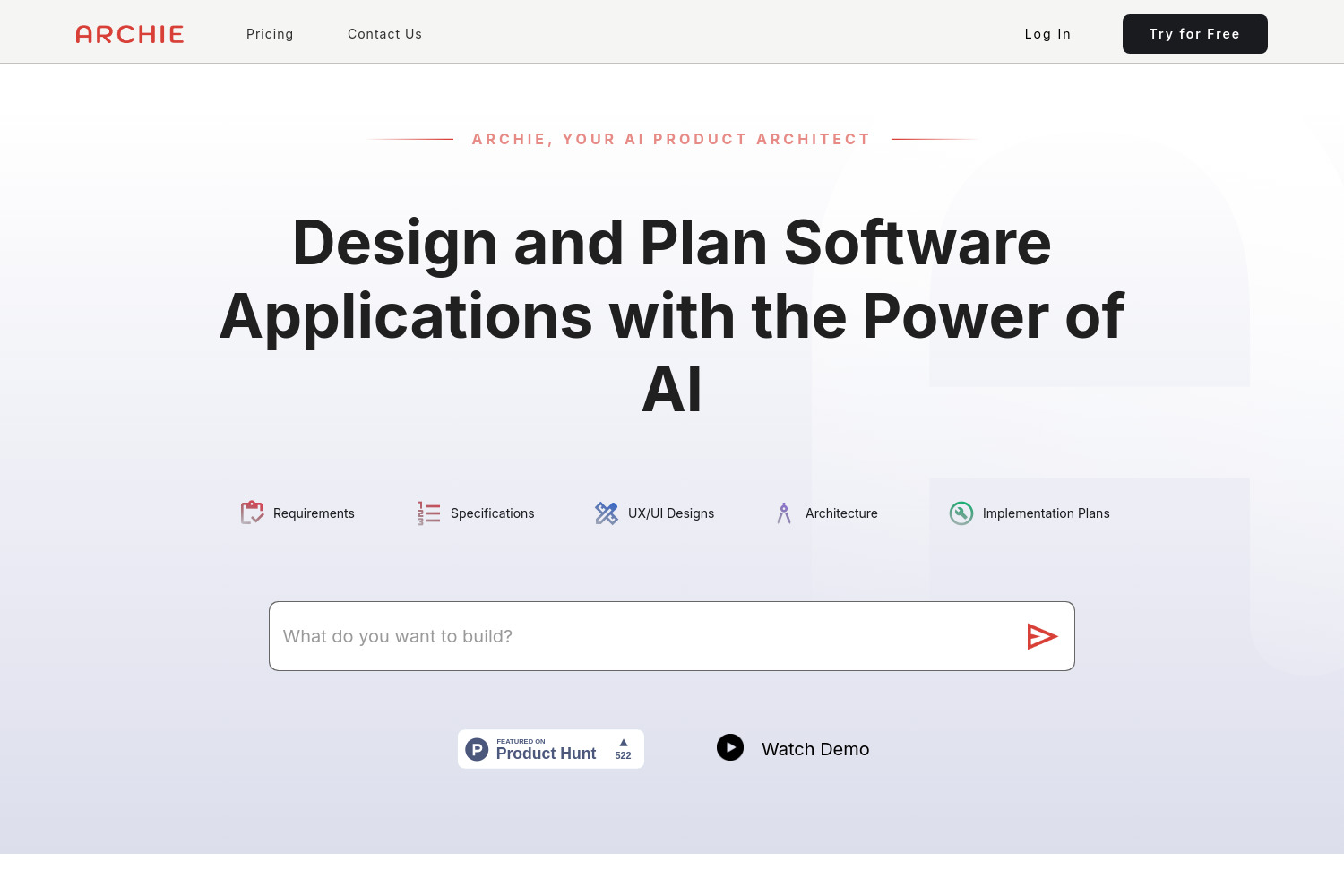 Archie: Revolutionize Software Design with AI-Powered Planning