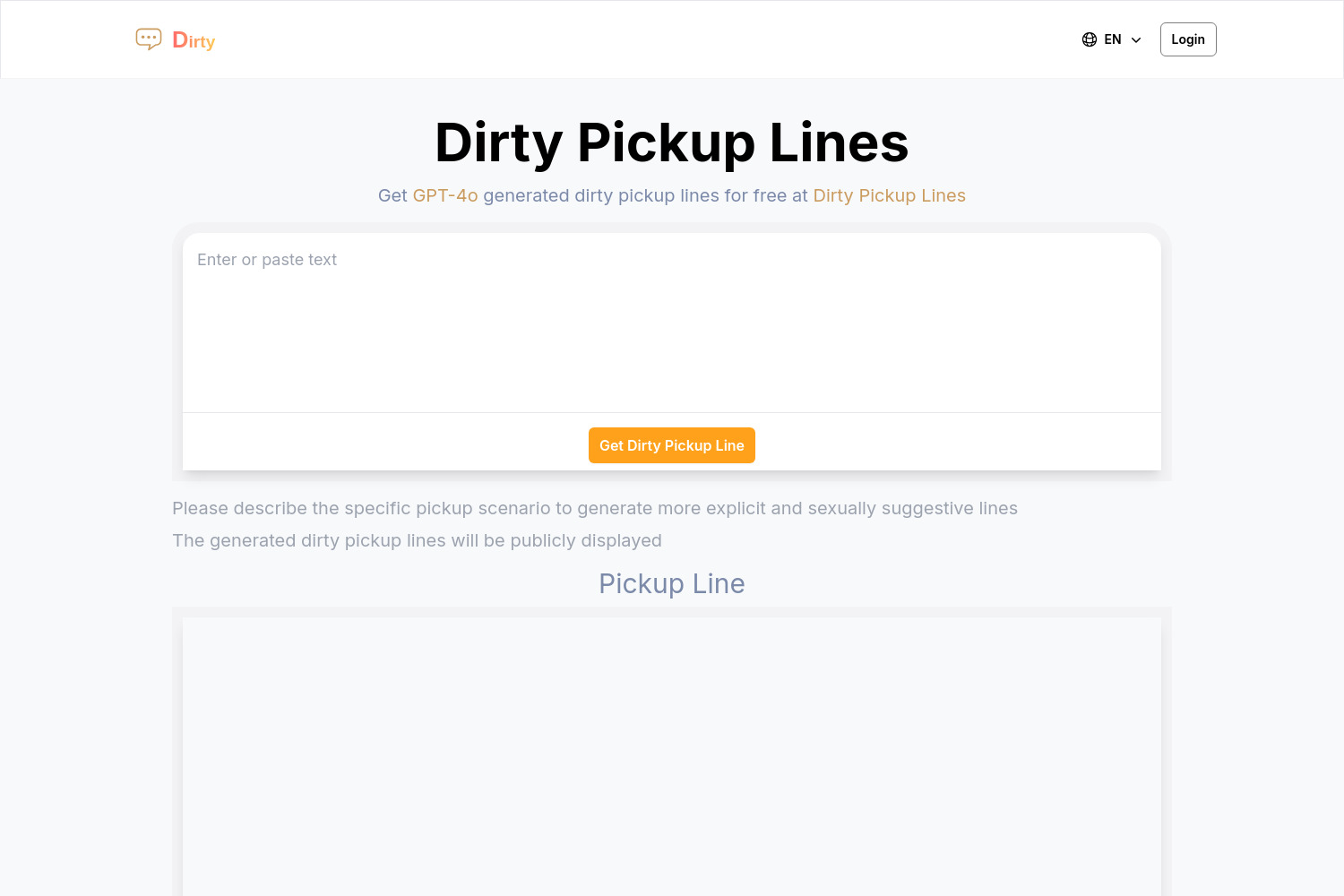 Dirty Pickup Lines: AI-Generated Explicit Pickup Lines for Any Scenario