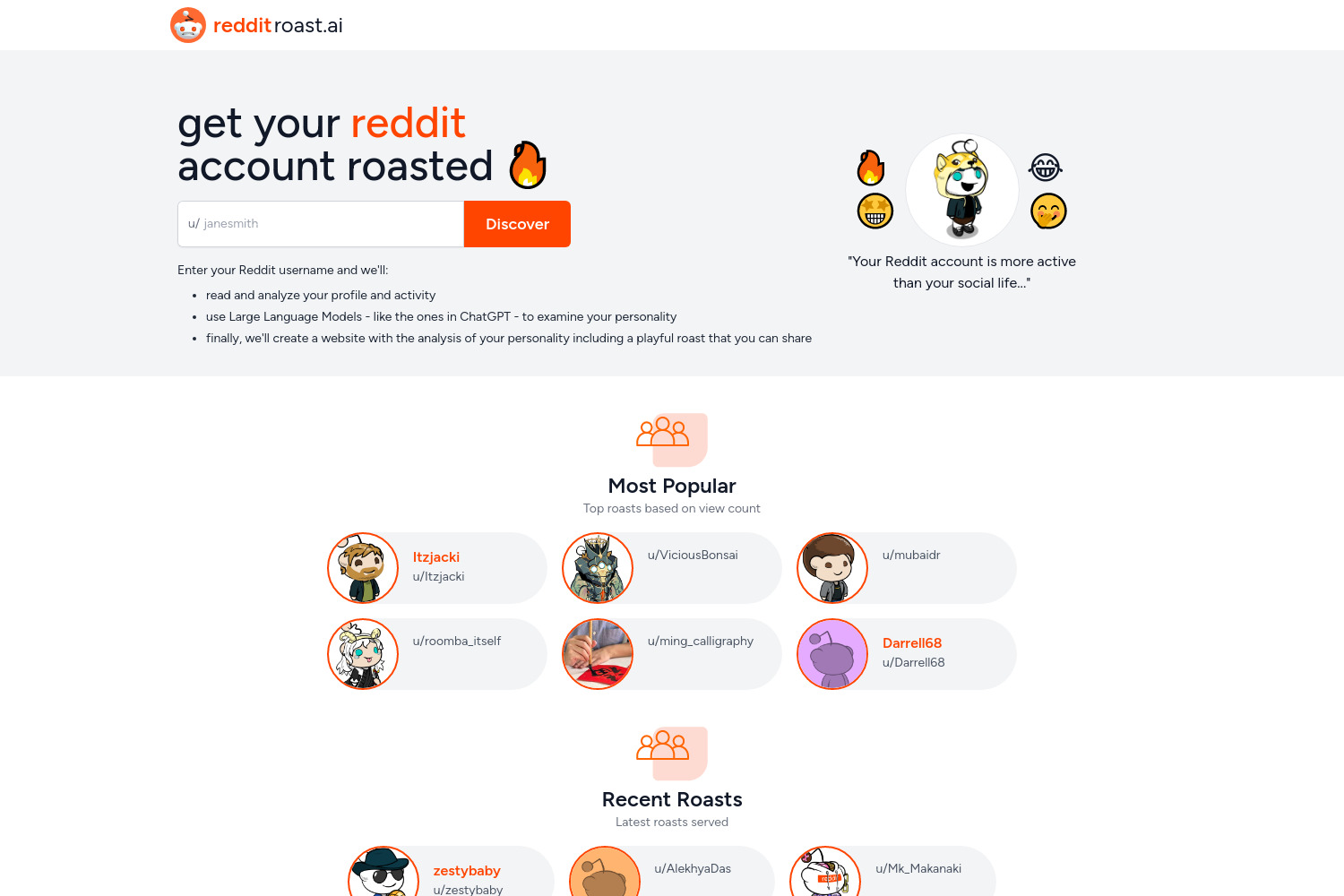 RedditRoast: Unveil and Roast Your Reddit Persona