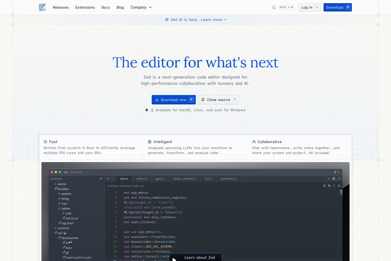 Zed AI: Next-Gen Code Editor with LLM Integration