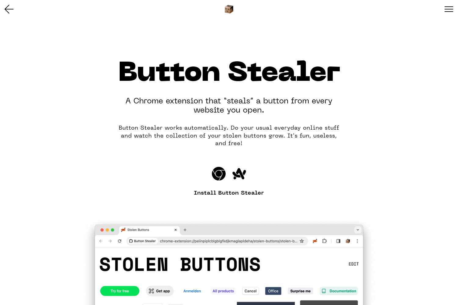 Button Stealer: Collect Virtual Buttons While Browsing Online