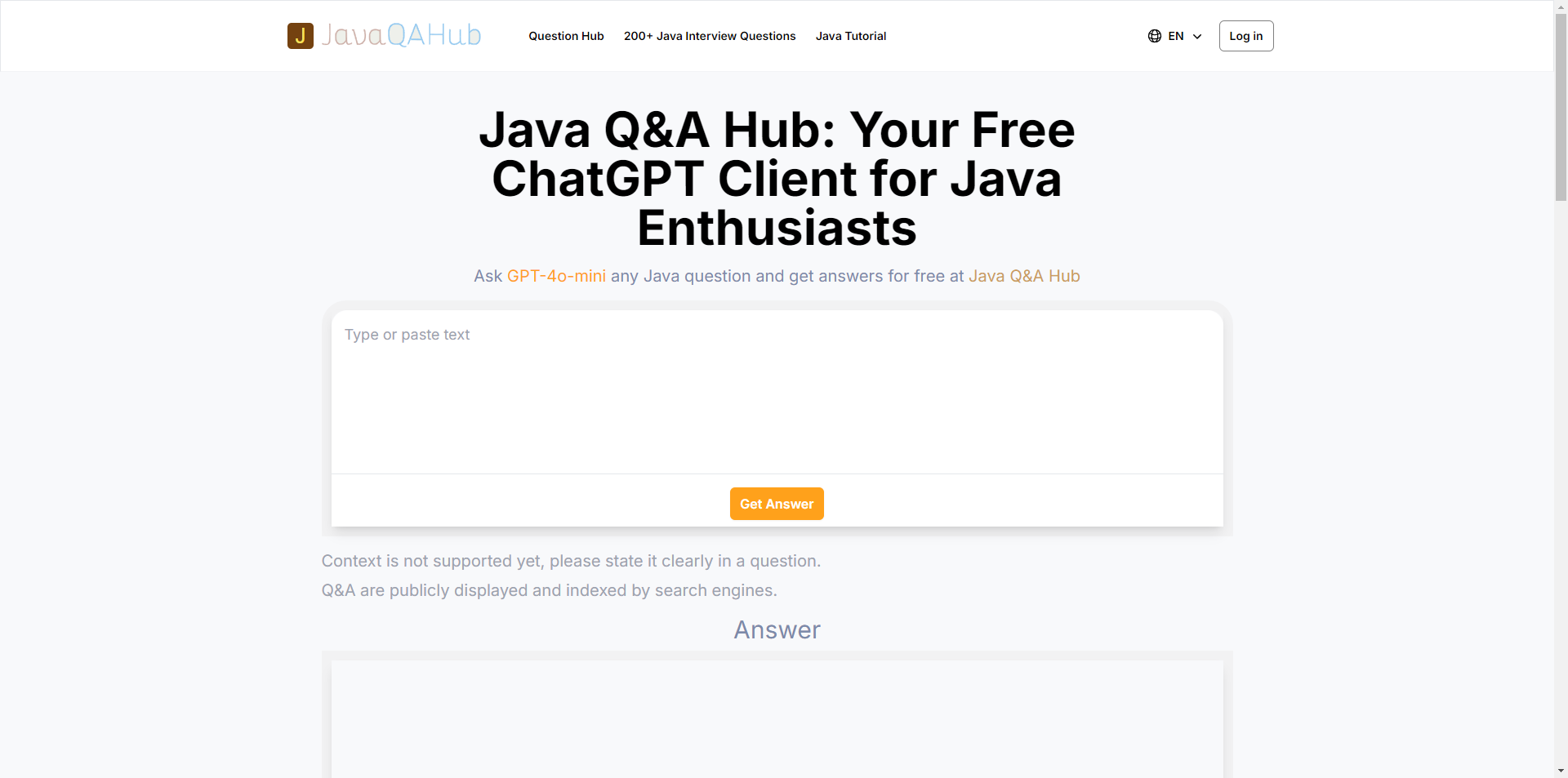 Java Q&A Hub: Your Free ChatGPT Resource