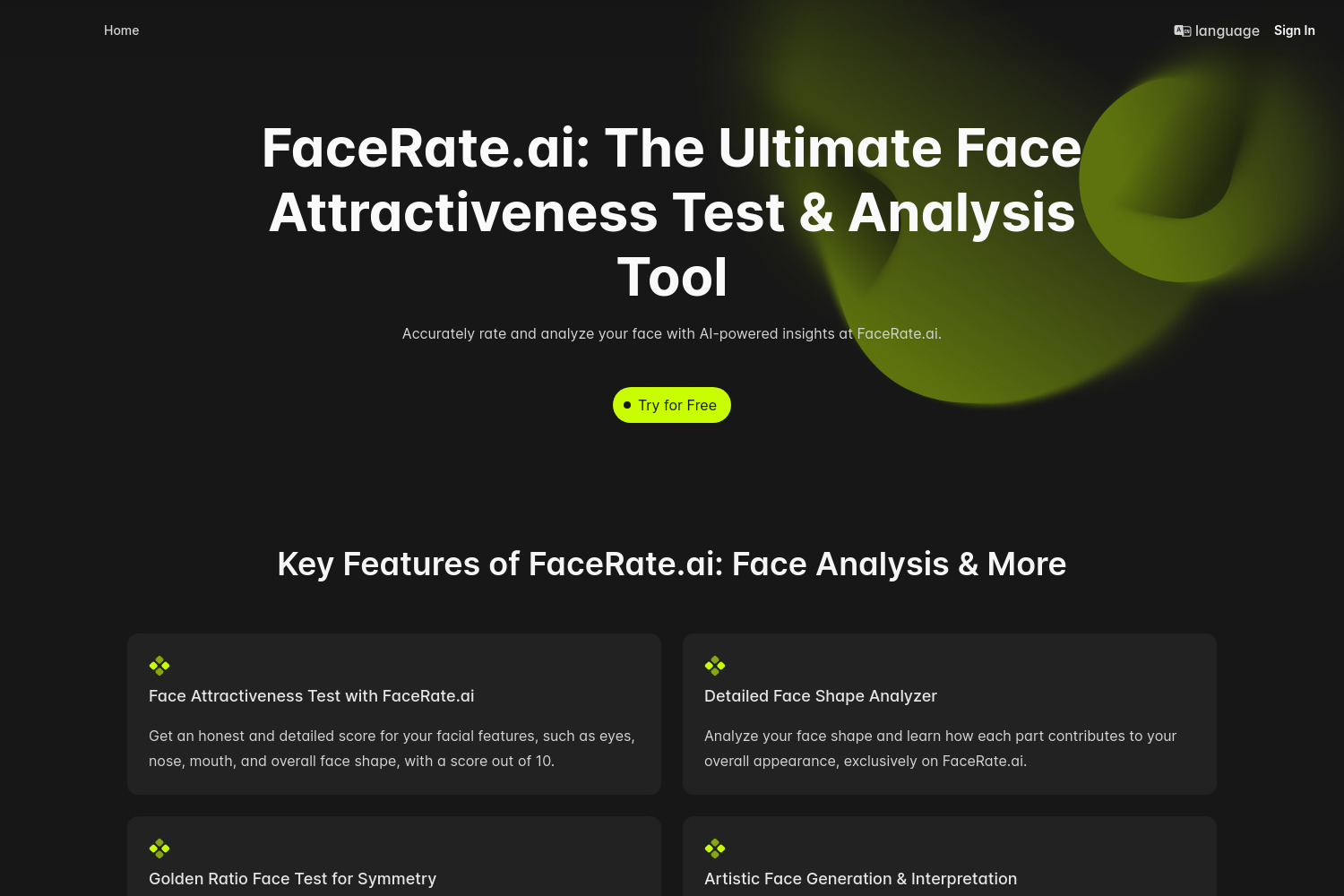 FaceRate.ai: Instant Face Attractiveness Analysis Tool