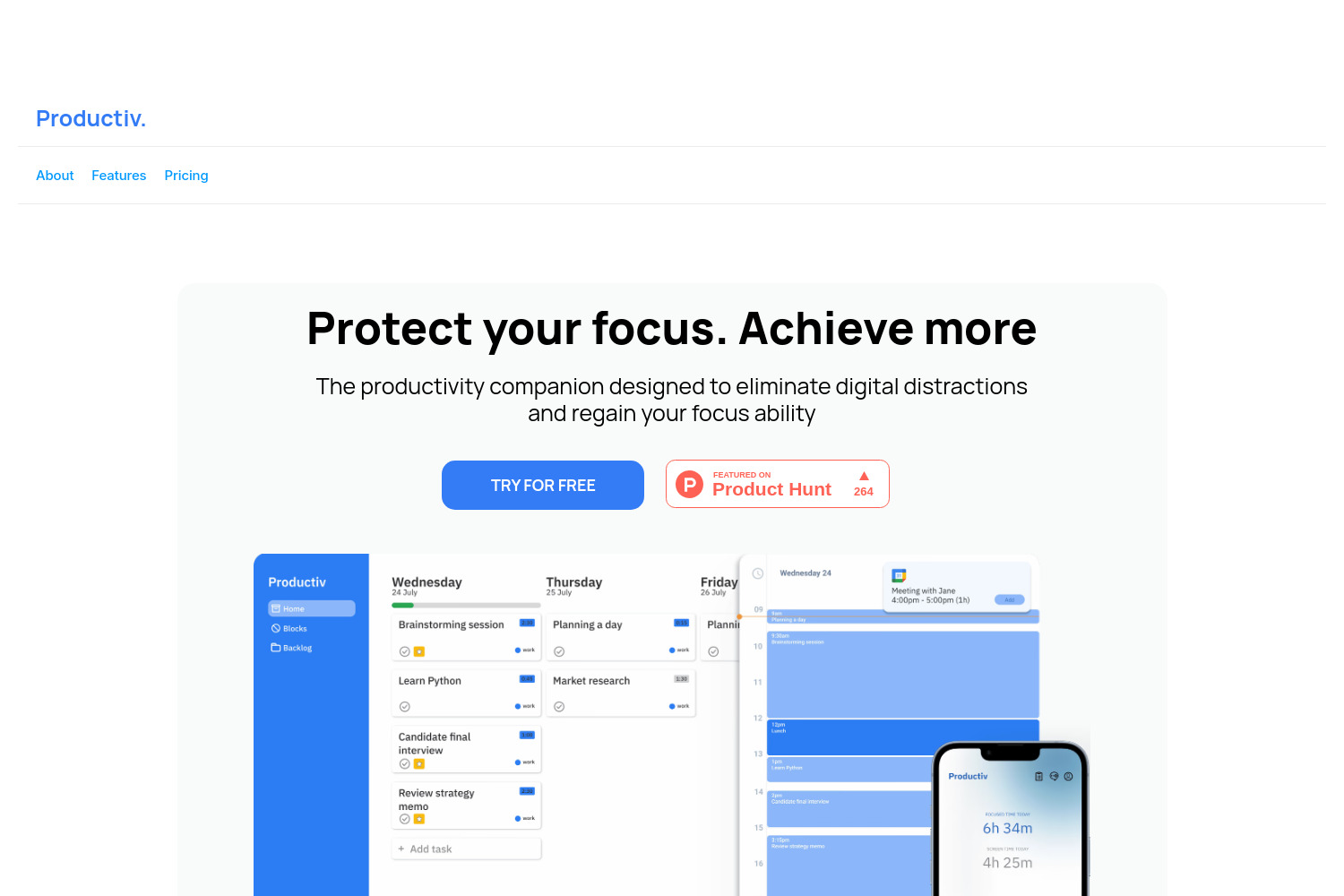 Produtiv: Streamline Your Work, Eliminate Distractions