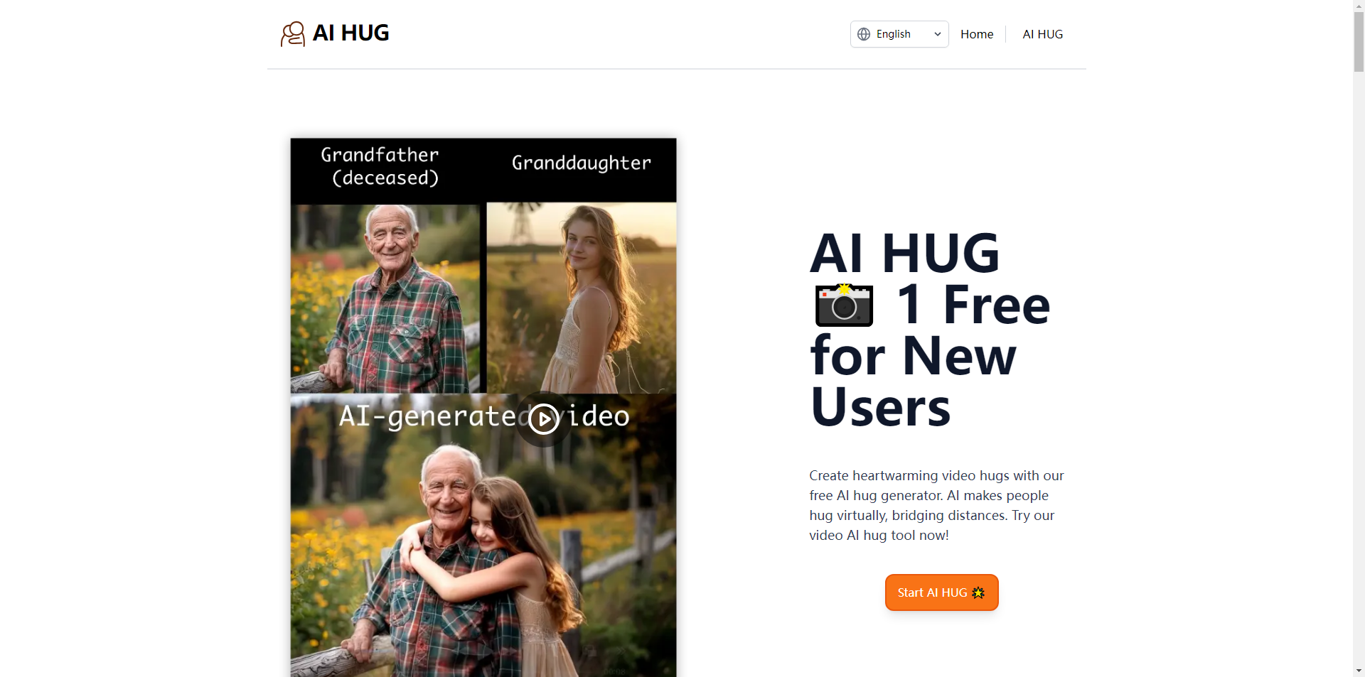 AI HUG - Create Virtual Hugging Videos with AI for Free