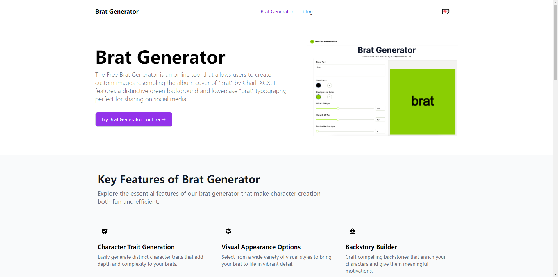 Brat Generator: Create Unique Characters Instantly