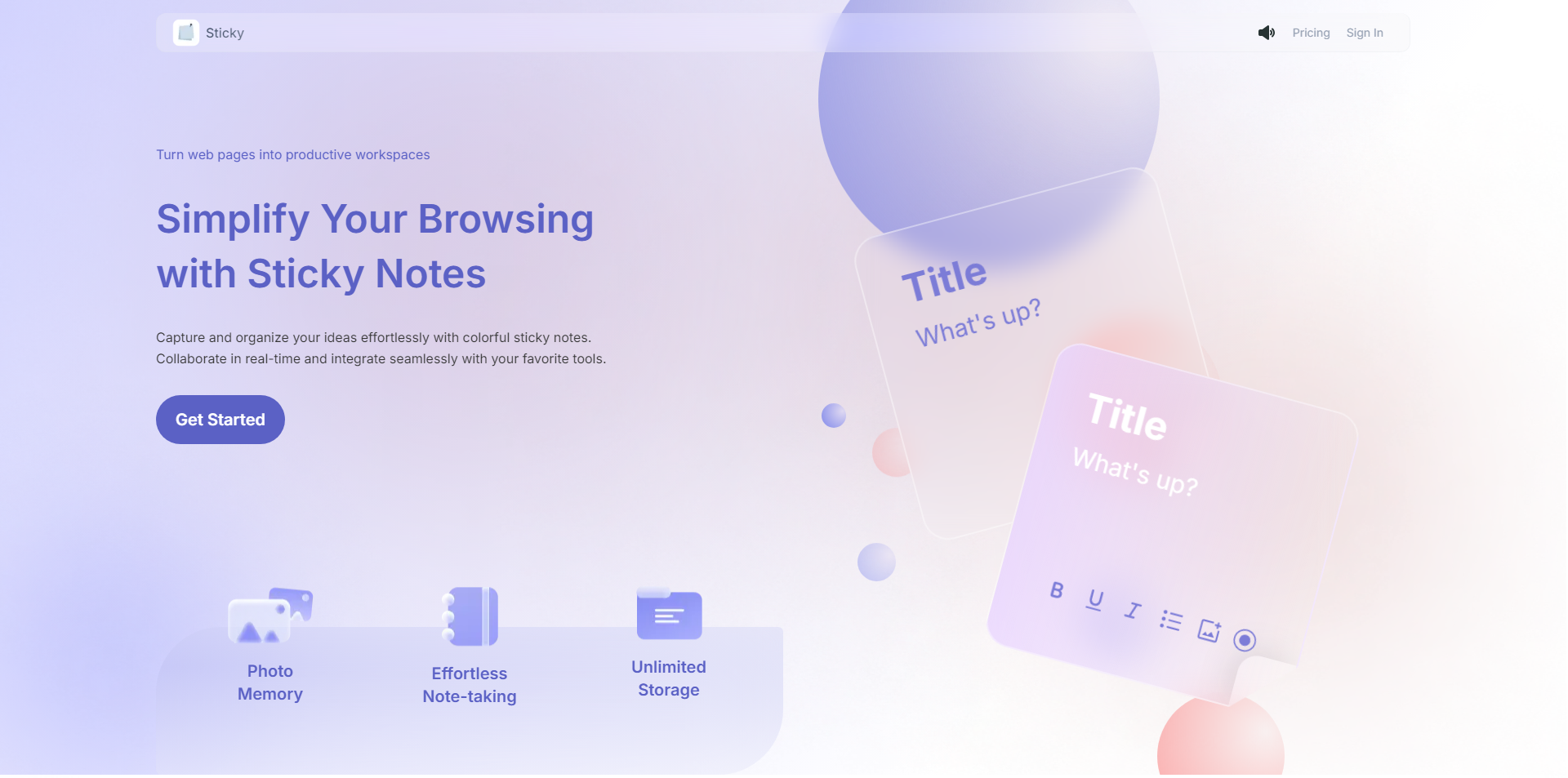 Sticky - Boost Your Productivity with Smart Notes