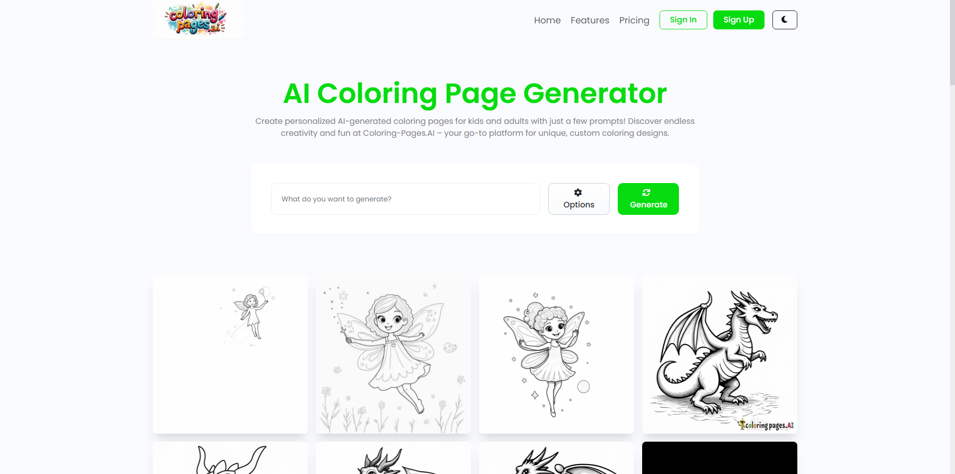 AI Coloring Page Generator: Unleash Your Creativity with AI-Designed Coloring Pages