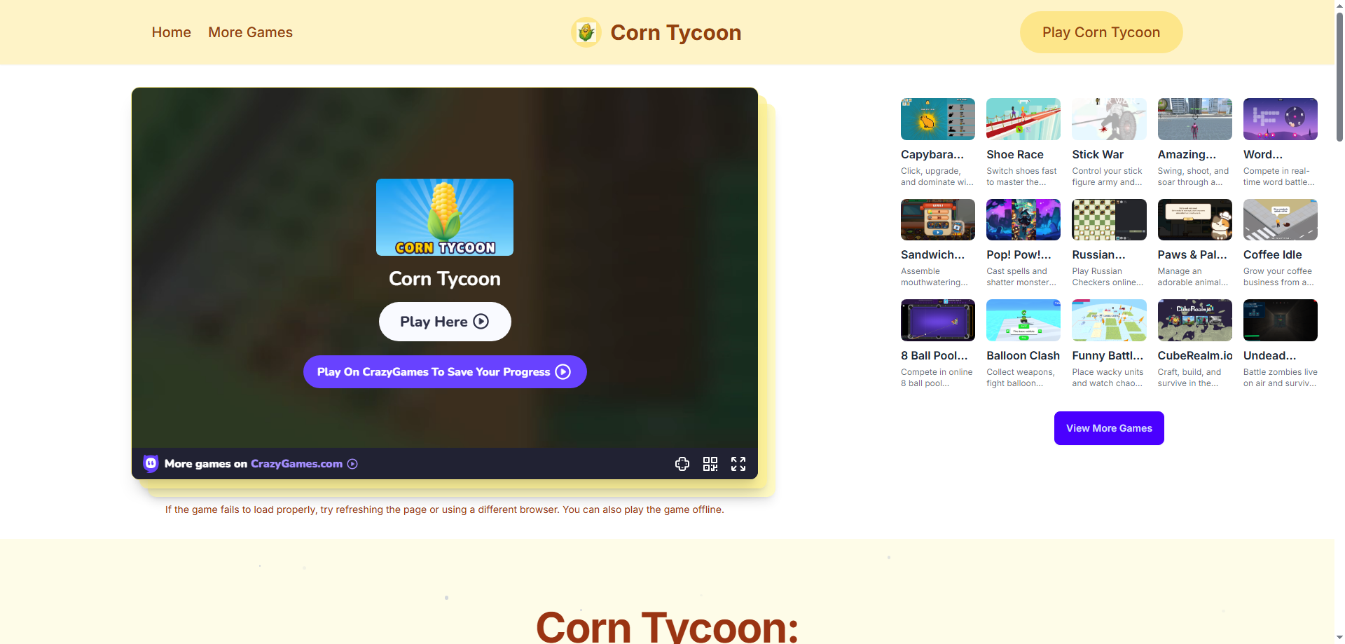 Corn Tycoon: The Ultimate Corn Adventure