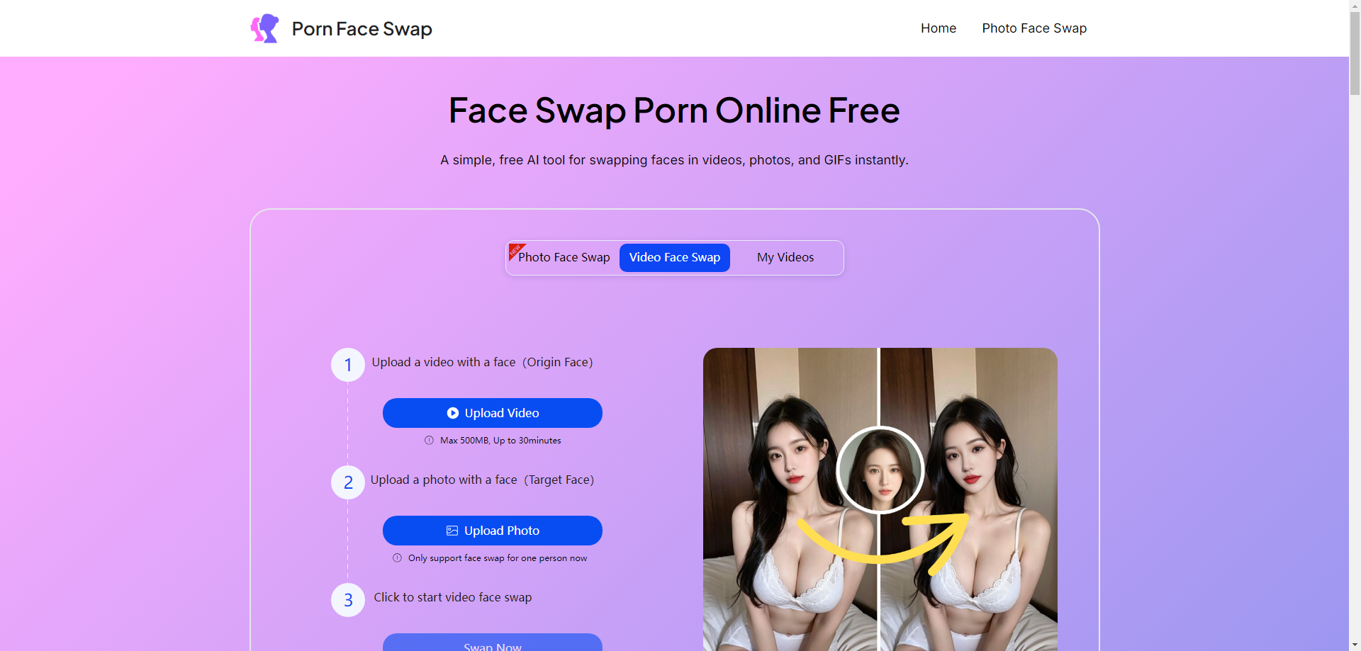 Free Face Swap Video AI - Real-Time Face Swapping for Ultra-Realistic Results