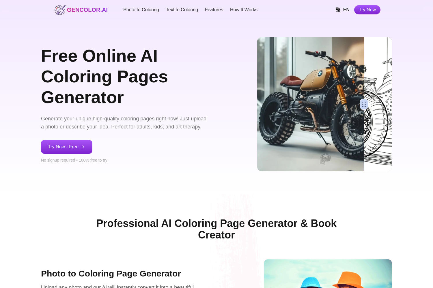 GenColor.ai: Create Custom Coloring Pages from Photos