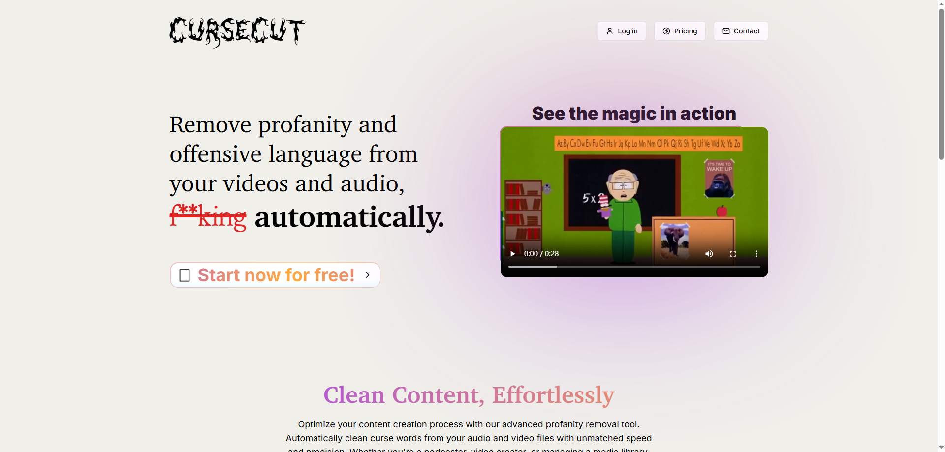 CurseCut – AI-Powered Profanity Filter for Clean and Professional Content
