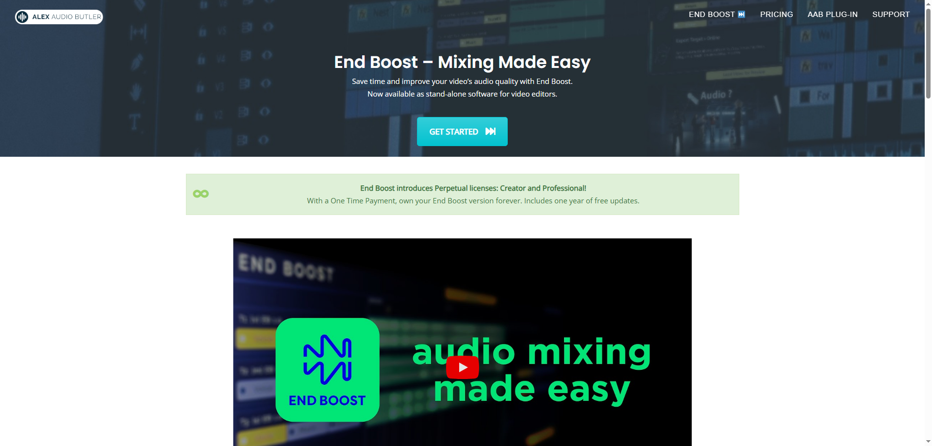 End Boost – AI-Powered Audio Mixing & Mastering for Effortless Video Production