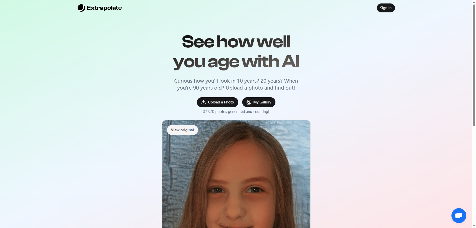 Extrapolate - Discover Your Future Appearance with AI