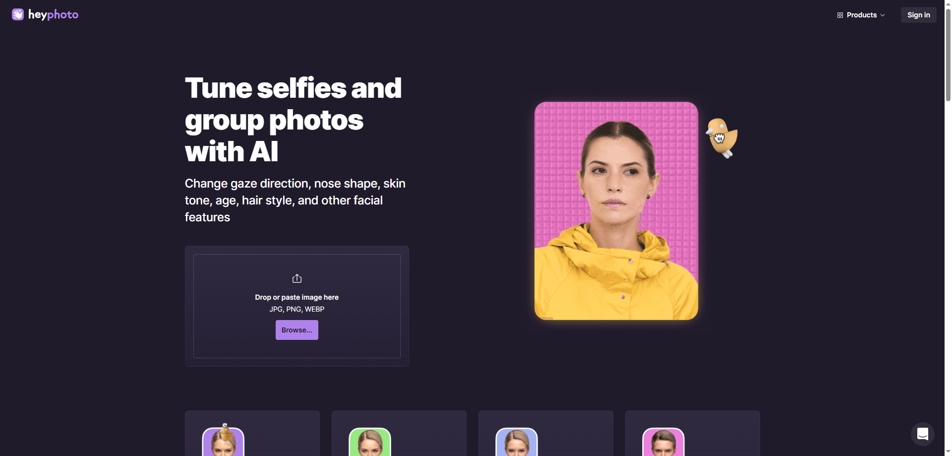 HeyPhoto - AI-Powered Face Editor for Flawless Photos