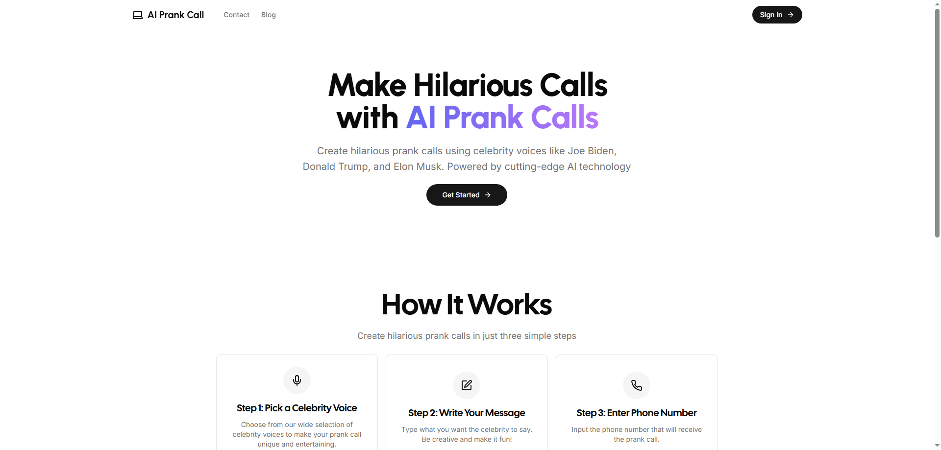PrankCaller.fun: AI Celebrity Voice Prank Calls That Sound Shockingly Real