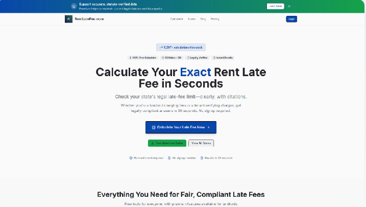 RentLateFee.com: The AI-Powered Tool for Legal Rent Late Fee Compliance